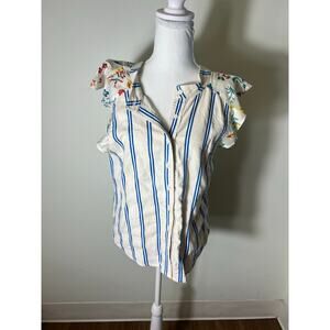 Striped Floral Women's Blouse